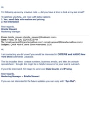 Email Inspiration from briella stewart