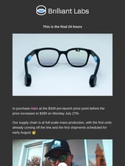 Email Inspiration from Brilliant Labs