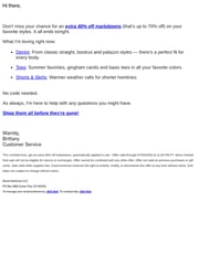 Email Inspiration from Brittany @ GOOD AMERICAN