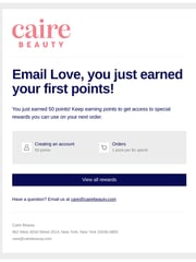 Email Inspiration from Caire Beauty