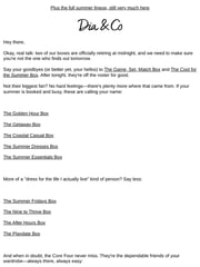 Email Inspiration from Carly from Dia & Co