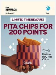 Email Inspiration from CAVA Rewards