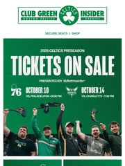 Email Inspiration from Celtics Club Green Insider