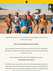 Email Inspiration from charity: water