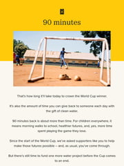 Email Inspiration from charity: water