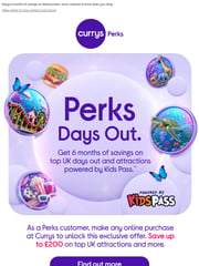 Email Inspiration from Currys Perks