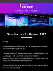 Email Inspiration from Dynatrace