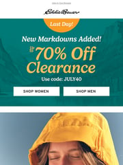 Email Inspiration from Eddie Bauer