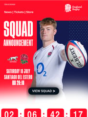 Email Inspiration from England Rugby Club
