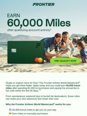 Email Inspiration from Frontier Airlines