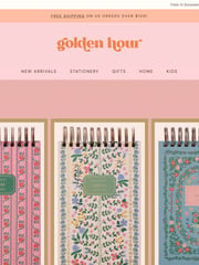Email Inspiration from Golden Hour Gift Co