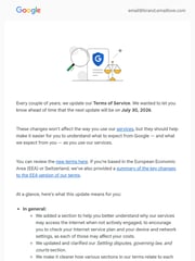 Email Inspiration from Google