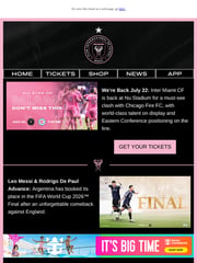 Email Inspiration from Inter Miami CF