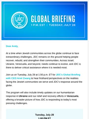 Email Inspiration from JDC Events