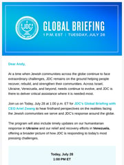 Email Inspiration from JDC Events