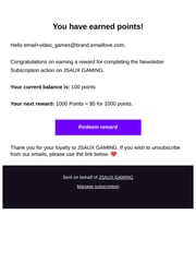 Email Inspiration from JSAUX GAMING