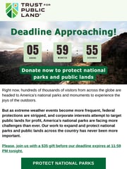 Email Inspiration from Last Call @ Trust for Public Land