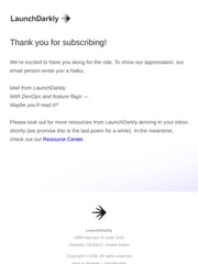 Email Inspiration from LaunchDarkly