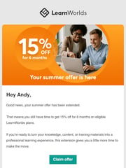 Email Inspiration from LearnWorlds