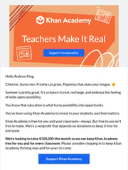 Email Inspiration from Lizzie from Khan Academy