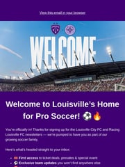 Email Inspiration from Louisville City FC & Racing Louisville FC