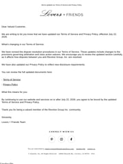 Email Inspiration from LOVERS + FRIENDS