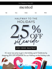 Email Inspiration from Mented Cosmetics