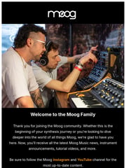 Email Inspiration from Moog Music
