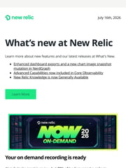 Email Inspiration from New Relic Changelog