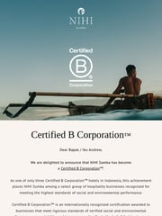Email Inspiration from NIHI Sumba