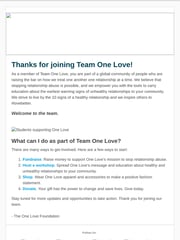 Email Inspiration from One Love Foundation