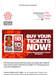 Email Inspiration from Ontario Soccer