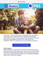 Email Inspiration from PBS KIDS for Parents