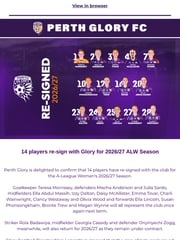 Email Inspiration from Perth Glory