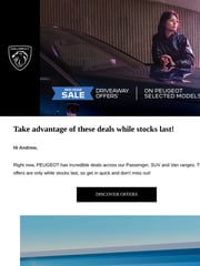 Email Inspiration from PEUGEOT Australia