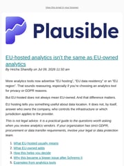 Email Inspiration from Plausible Analytics