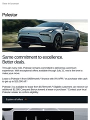 Email Inspiration from Polestar