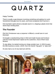 Email Inspiration from Quartz Founders Report