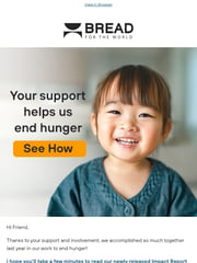 Email Inspiration from Rev. Heather Taylor, Bread for the World