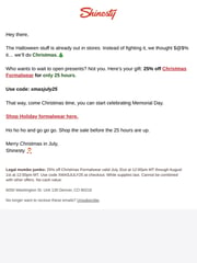Email Inspiration from saucysanta@shinesty.com