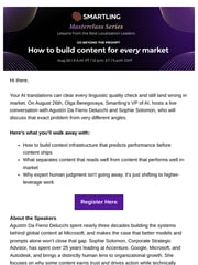 Email Inspiration from Smartling