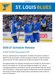 Email Inspiration from St. Louis Blues