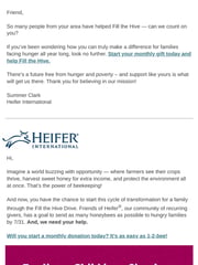 Email Inspiration from Summer Clark, Heifer International