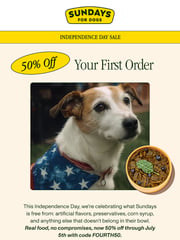 Email Inspiration from Sundays for Dogs
