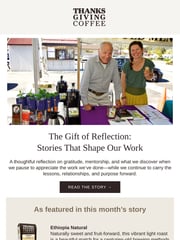 Email Inspiration from Thanksgiving Coffee Company