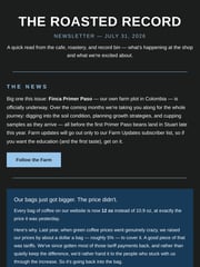 Email Inspiration from The Roasted Record