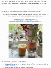 Email Inspiration from Trinity at Golde