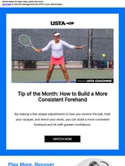Email Inspiration from USTA