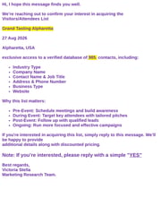 Email Inspiration from Victoria Stella
