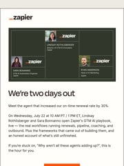 Email Inspiration from Zapier